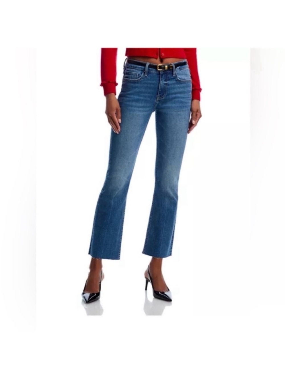 NWT AQUA Midrise Crop Boot Cut Jeans Size 29